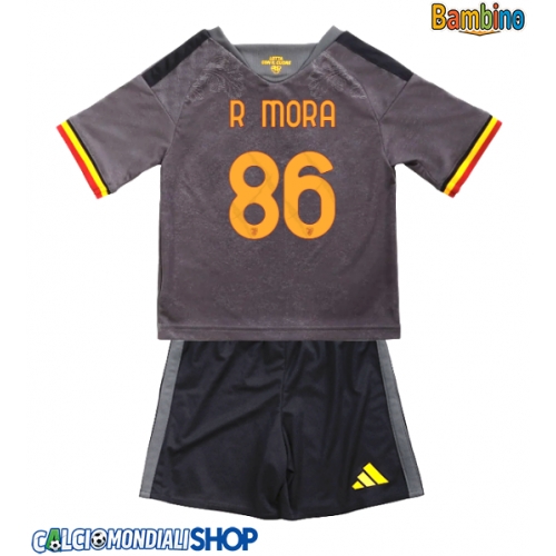Maglie da calcio AS Roma Rodrigo Mora #86 Terza Maglia Bambino 2026-27 Manica Corta + Pantaloni corti)